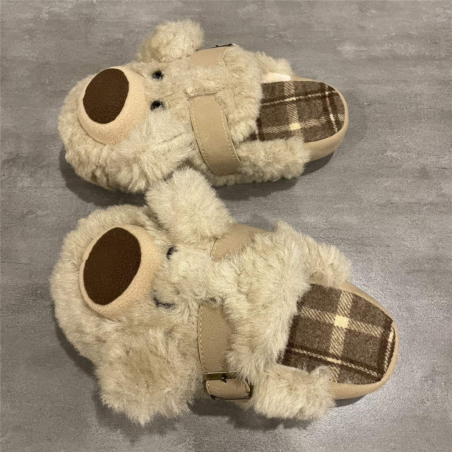 冬季时尚毛绒保暖棉拖鞋女