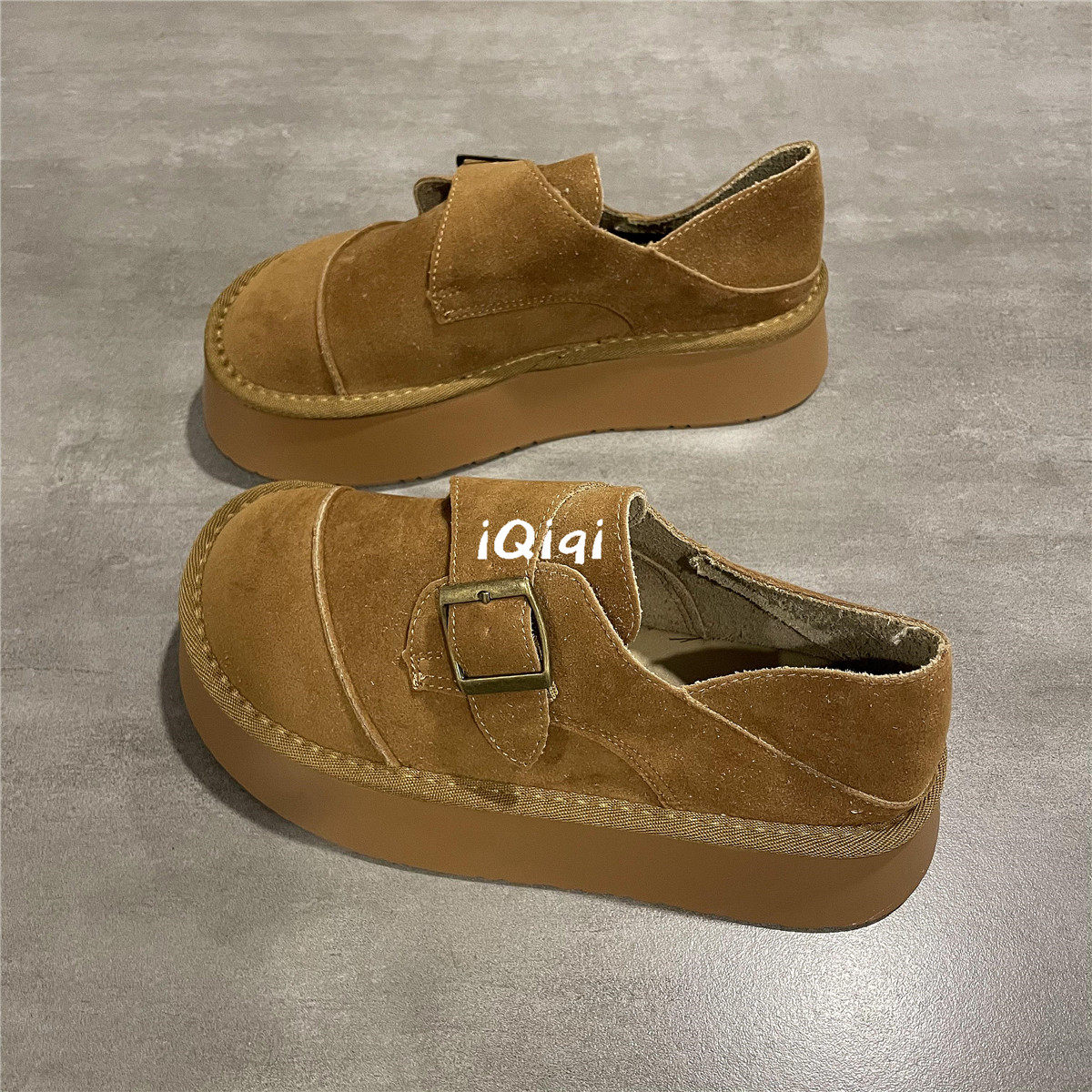 七七主人家 厚底复古勃肯鞋子女2024秋季圆头休闲包跟单鞋一脚蹬,女鞋,勃肯鞋/软木鞋,淘宝优惠券,粉丝福利购,淘宝优惠卷