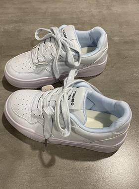 七七主人家 浅蓝色百搭运动鞋子女2025春季新款原创小众学生板鞋