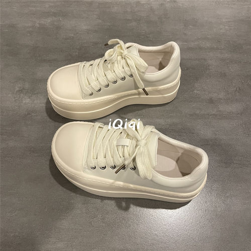 小个子增高厚底小白鞋女