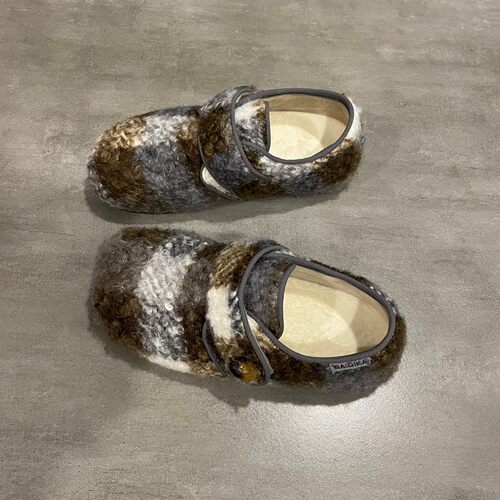 七七主人家加绒保暖格纹勃肯鞋