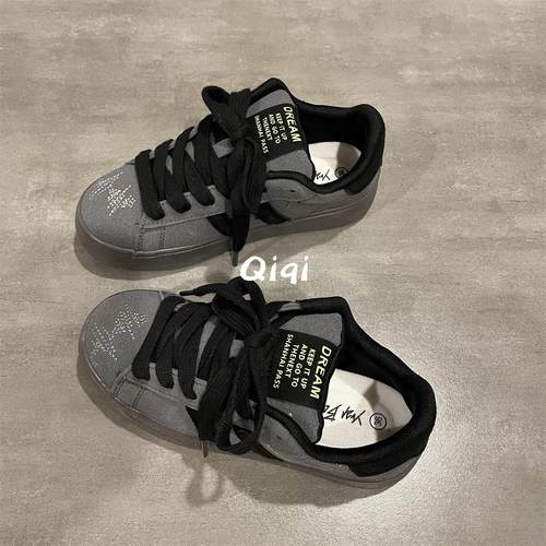 板鞋春季厚底原创设计感女鞋