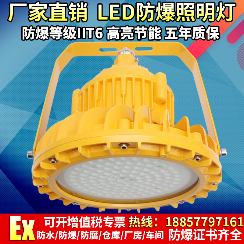 LED防爆灯仓库厂房防爆50W100W150W加油站照明车间应急隔爆泛光灯