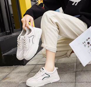 摩西米妮女鞋2024冬季新板鞋平跟加绒休闲鞋系带学生保暖鞋6905-1