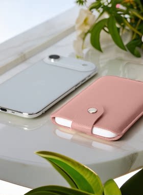 适用苹果iPhoneAirmagsafe外接电源收纳皮套充电宝保护套130*83mm