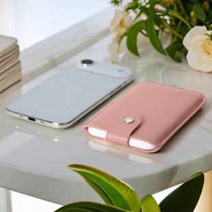 适用苹果iPhoneAirmagsafe外接电源收纳皮套充电宝保护套130 83mm