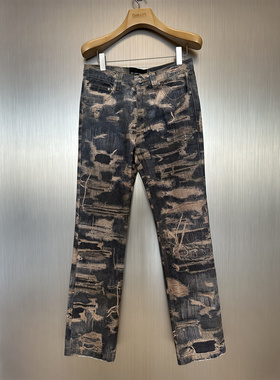 实体现货 Ceec La Digital 85 Denim 数码破坏糜烂牛仔长裤
