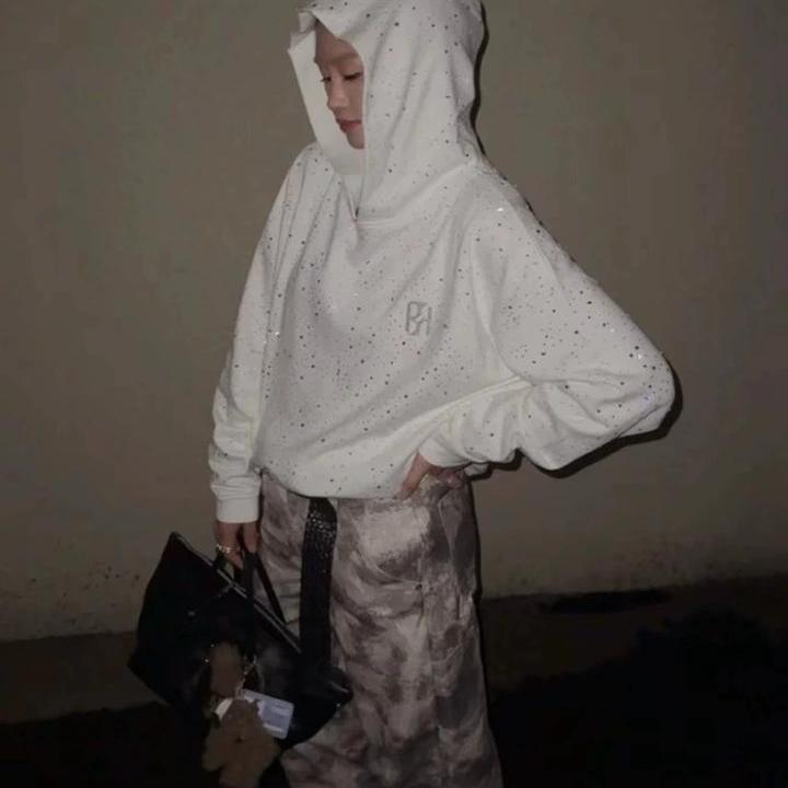 实体现货 Birth Of Royal Child Borc 星空钻石LOGO压花帽衫