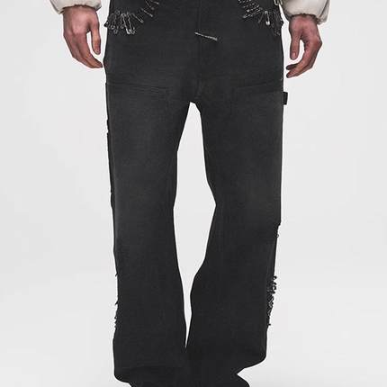 实体现货 Birth Of Royal Child Borc 1920S别针水洗做旧伐木裤