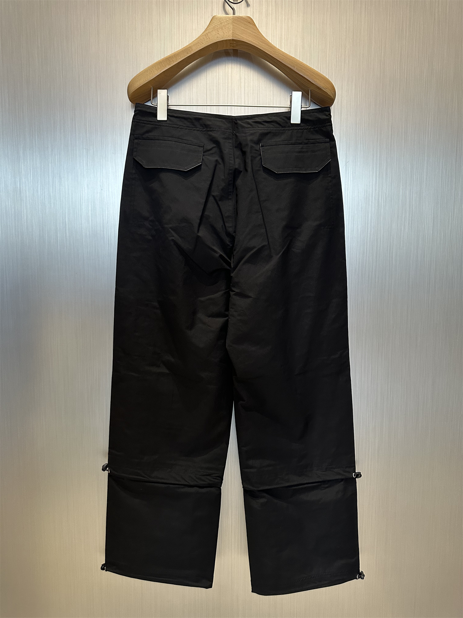 Purey褶皱设计伞兵长裤