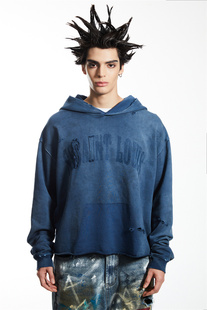 实体现货 Sssaint Louis 多色水洗解构掉落字母套头帽衫卫衣