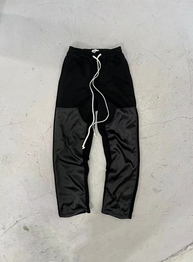 品牌直发 Arnodefrance ADF 特里棉真丝拼接侧拉链直筒休闲裤卫裤