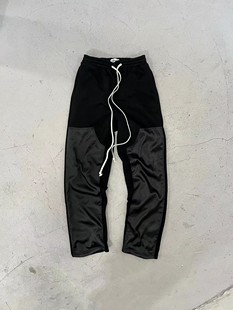 卫裤 品牌直发 特里棉真丝拼接侧拉链直筒休闲裤 ADF Arnodefrance