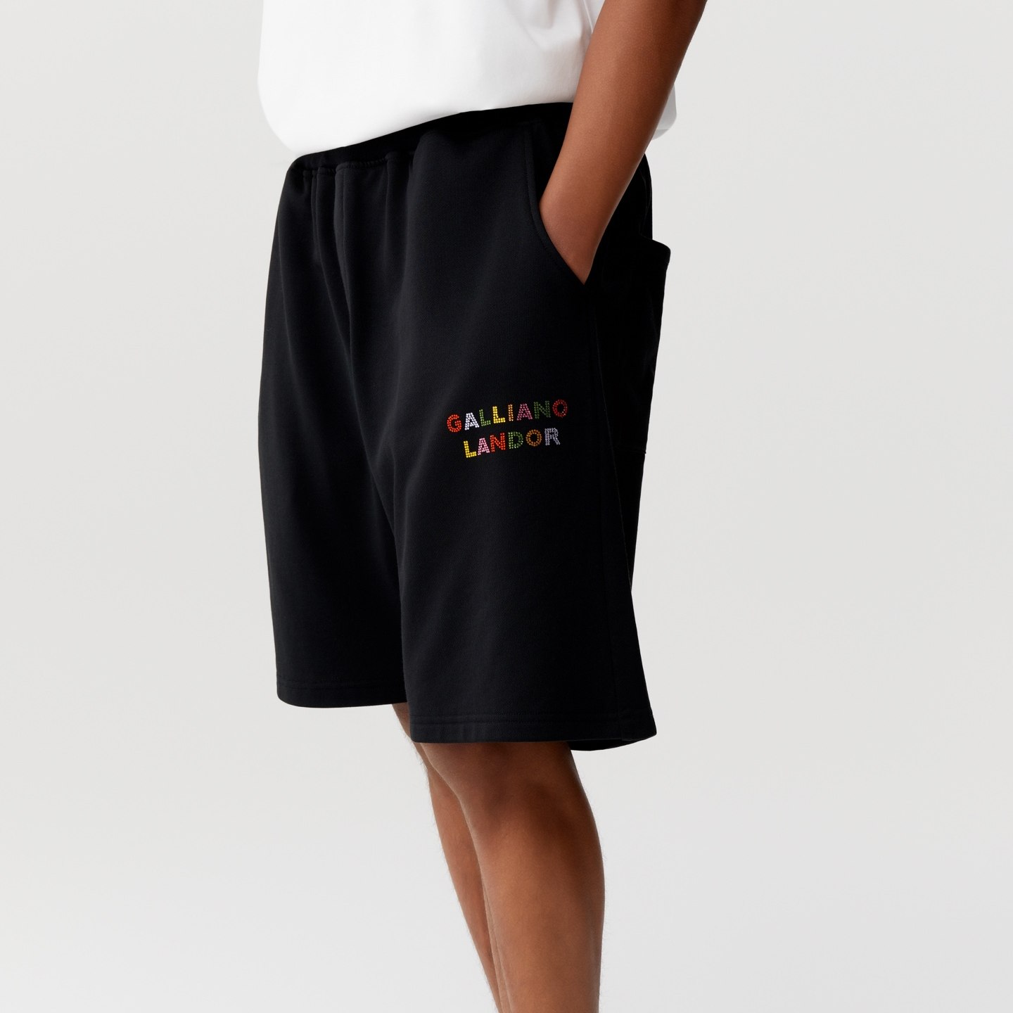 实体现货 GallianoLandor 奥地利水钻短裤钻裤黑粉