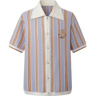 Royal Child Borc 实体现货 衬衫 老钱风编织条纹短袖 Birth