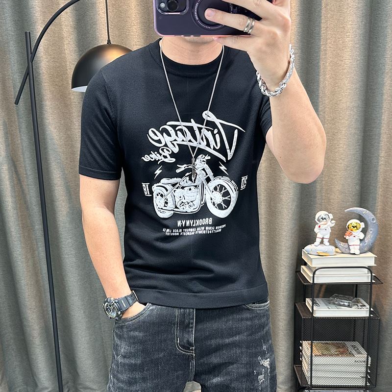 针织衫圆领弹力紧身内搭上衣潮