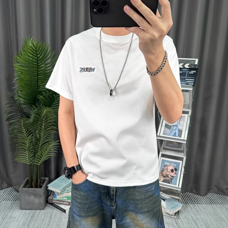 潮牌短袖t恤男夏季新款男士高端纯棉半袖体恤衫男装上衣青年衣服