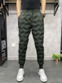潮牌高端羽绒棉休闲运动裤 子 男外穿加厚保暖精神小伙束脚哈伦棉裤