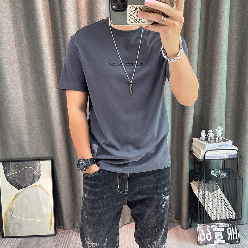 t恤男字母印花高端男士衣服