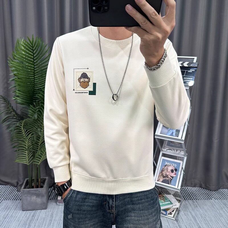 潮牌卫衣男秋冬新款高端男装卡通刺绣套头上衣青年休闲长袖衣服潮