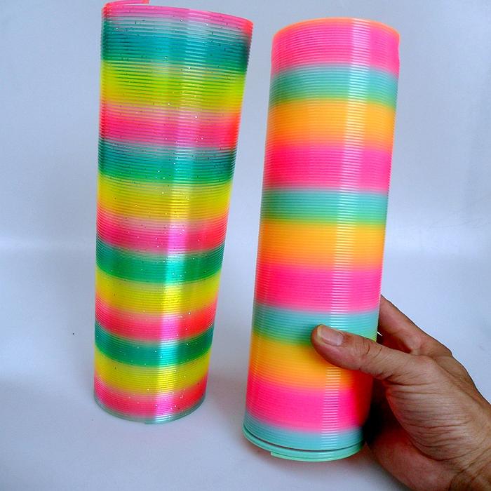 彩虹圈玩具加长加粗30CM弹簧圈叠叠乐80后益智亲互动游戏光盘拔河