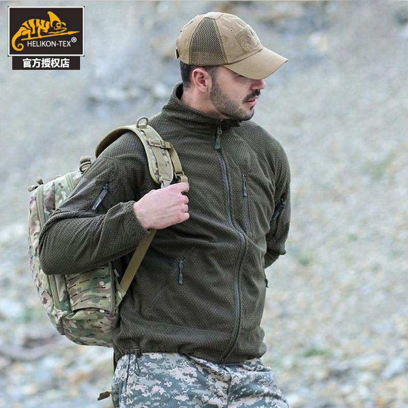 赫利肯L3保暖夹克方格绒冲锋衣