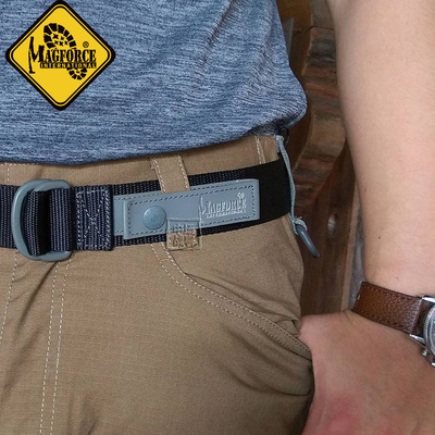 台湾产台马MAGFORCE麦格霍斯双D环简约勤务腰带3020户外尼龙腰封