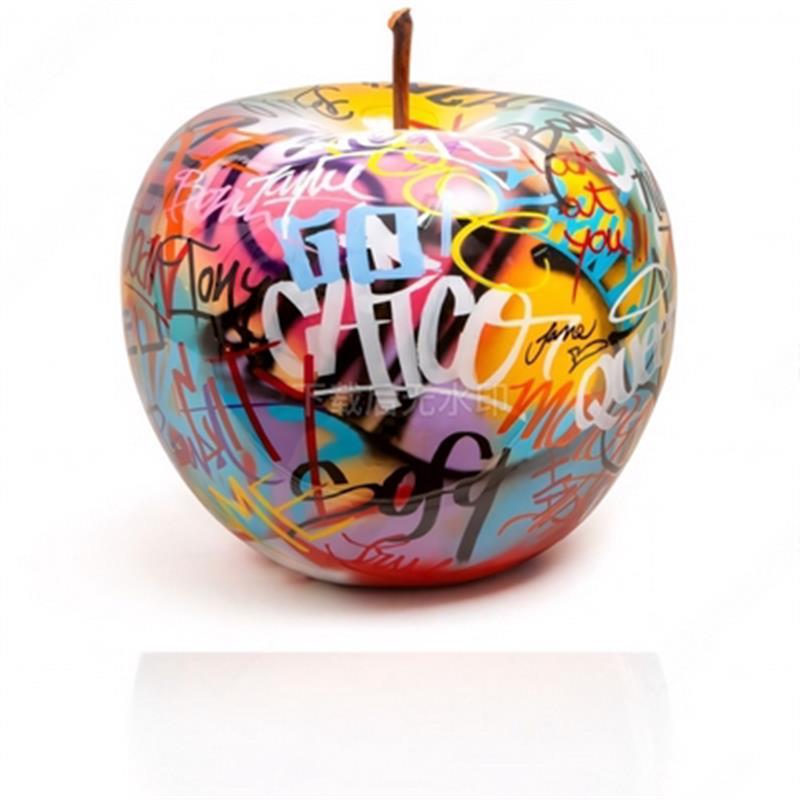 现代水果艺术装置 苹果艺术摆件 艺术品 苹果雕塑 草图大师US模型