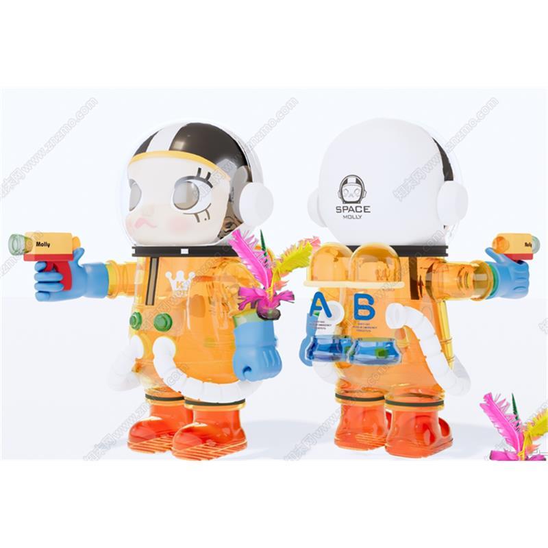 草图大师1982 现代泡泡玛特潮玩摆件 宇航员 molly 太空人 SU模型