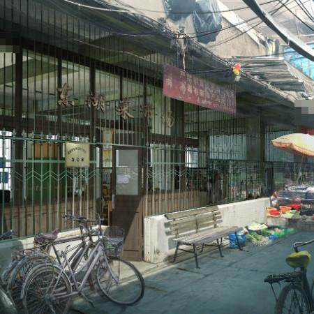 中式怀旧市场 复古集市 仓库 店铺 胡同 货物 草图大师SU模型