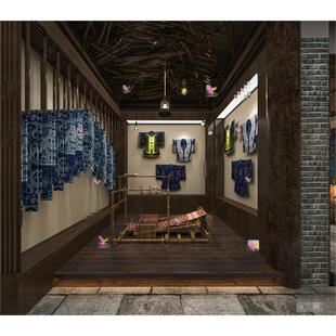 5388中式民俗博物馆展厅 文化展厅蜡染展览馆 织布机民族服SU模型
