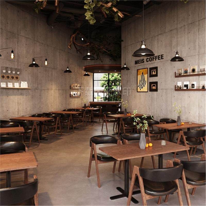 现代工业咖啡厅 茶餐厅西餐厅 吊灯书架植物花艺 草图大师SU模型