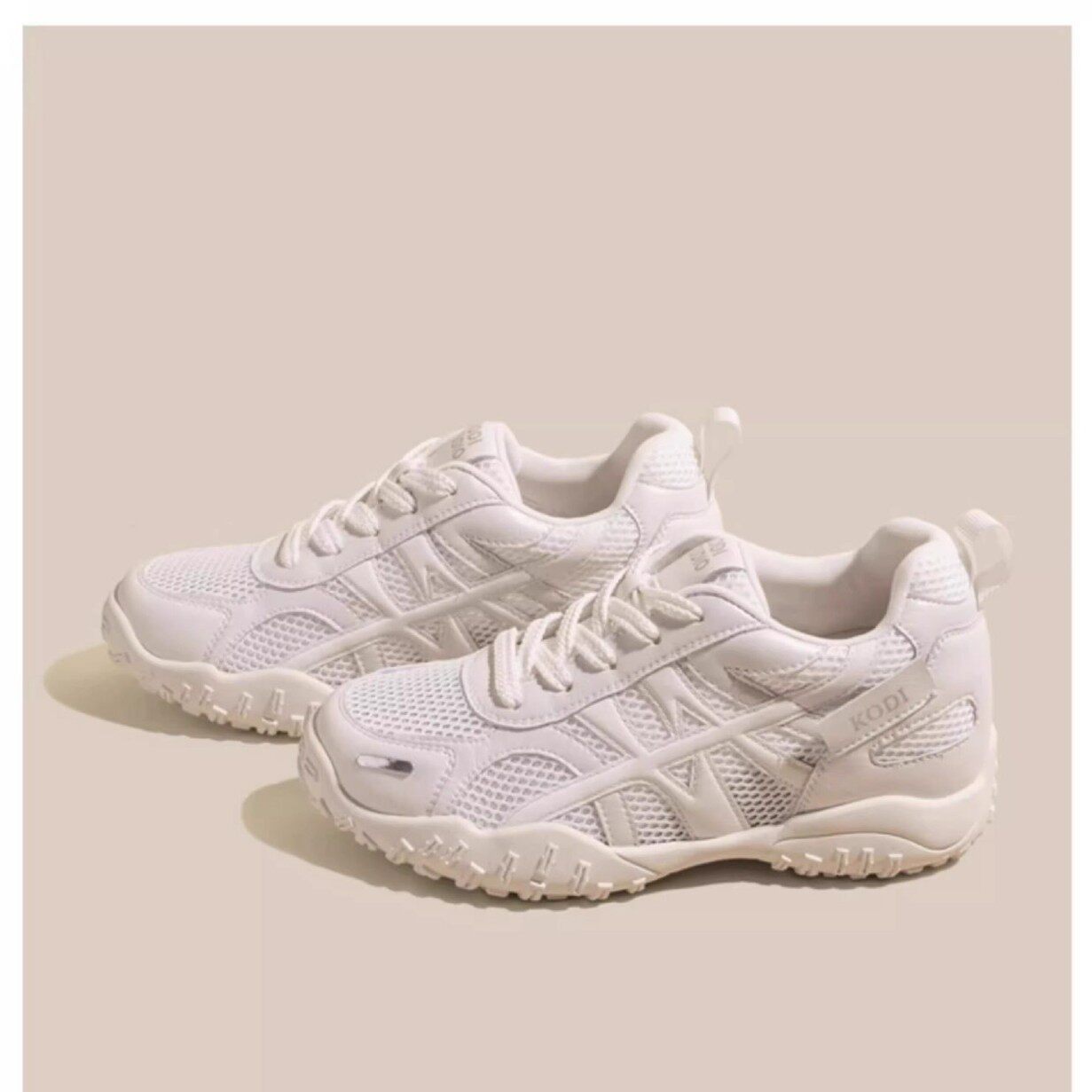 牛皮版3-5cm增高德训鞋女2026春季新款小个子百搭厚底休闲运动鞋