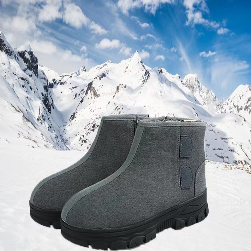 了尘僧鞋冬季中帮加绒保暖棉靴出家人棉鞋防滑厚底雪地靴和尚鞋