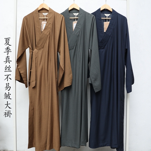 慈心缘僧服夏季薄款不皱大褂出家僧人长褂真丝透气和尚衣服抗皱