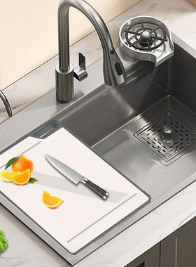专用厨房卡水槽菜板345\435双面菜板304不锈钢厨房砧板不发霉