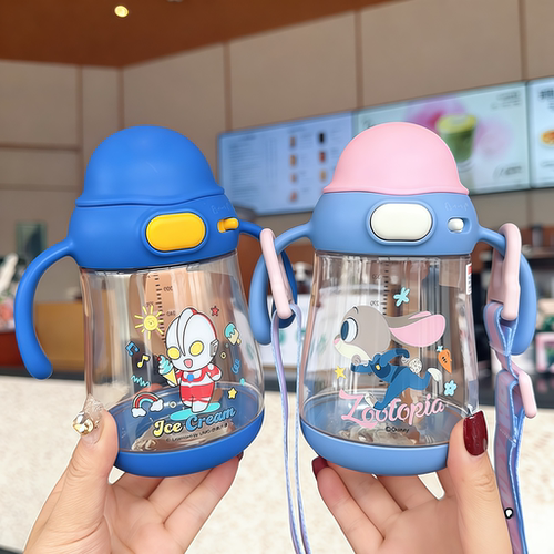 迪士尼儿童PPSU把手吸管背带水杯