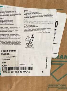 断路器 3VL5750-1SS36-0AA0 VL63议价