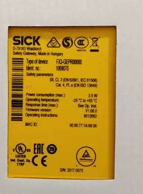 （议价)西克FX3-GEPR00000，，议价