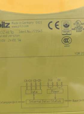 皮尔兹安全继电器Pilz ml1p  773545正议价