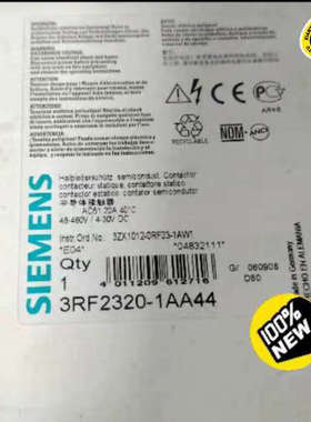 半导体接触器 3RF2320-1AA44议价