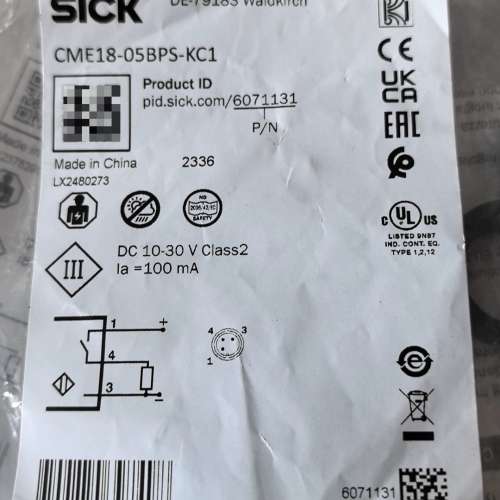 SICK西克CME18-05BPS-KC1 电容式接近开关议价