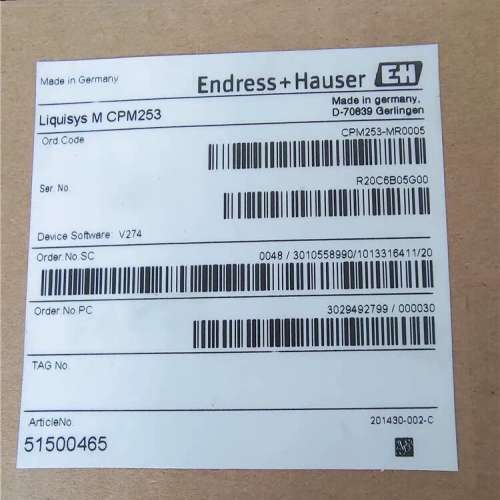 E+H CPM253-MR0005议价