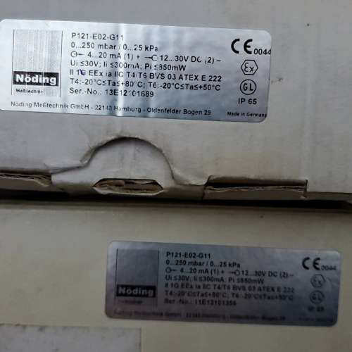 Noding P121-E02-G11 0-250mbar系议价