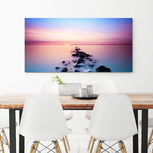 卧室装饰画床头现代简约单幅无框小清新温馨风景酒店壁画餐厅挂画