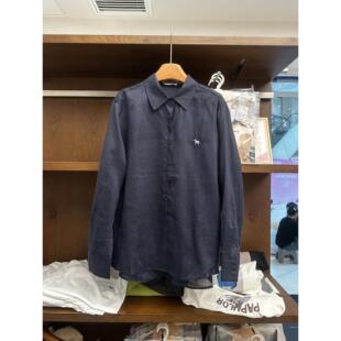 实体女装Z气UOWOON极简高风亚白色麻衬衫潮春季宽松显瘦质刺绣长