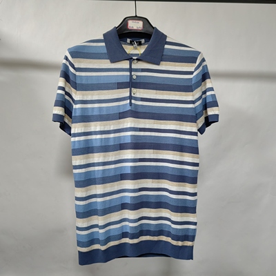 卡尔牌高端商务T恤 桑蚕丝+棉面料 男士时尚休闲短袖T恤20005RAN2