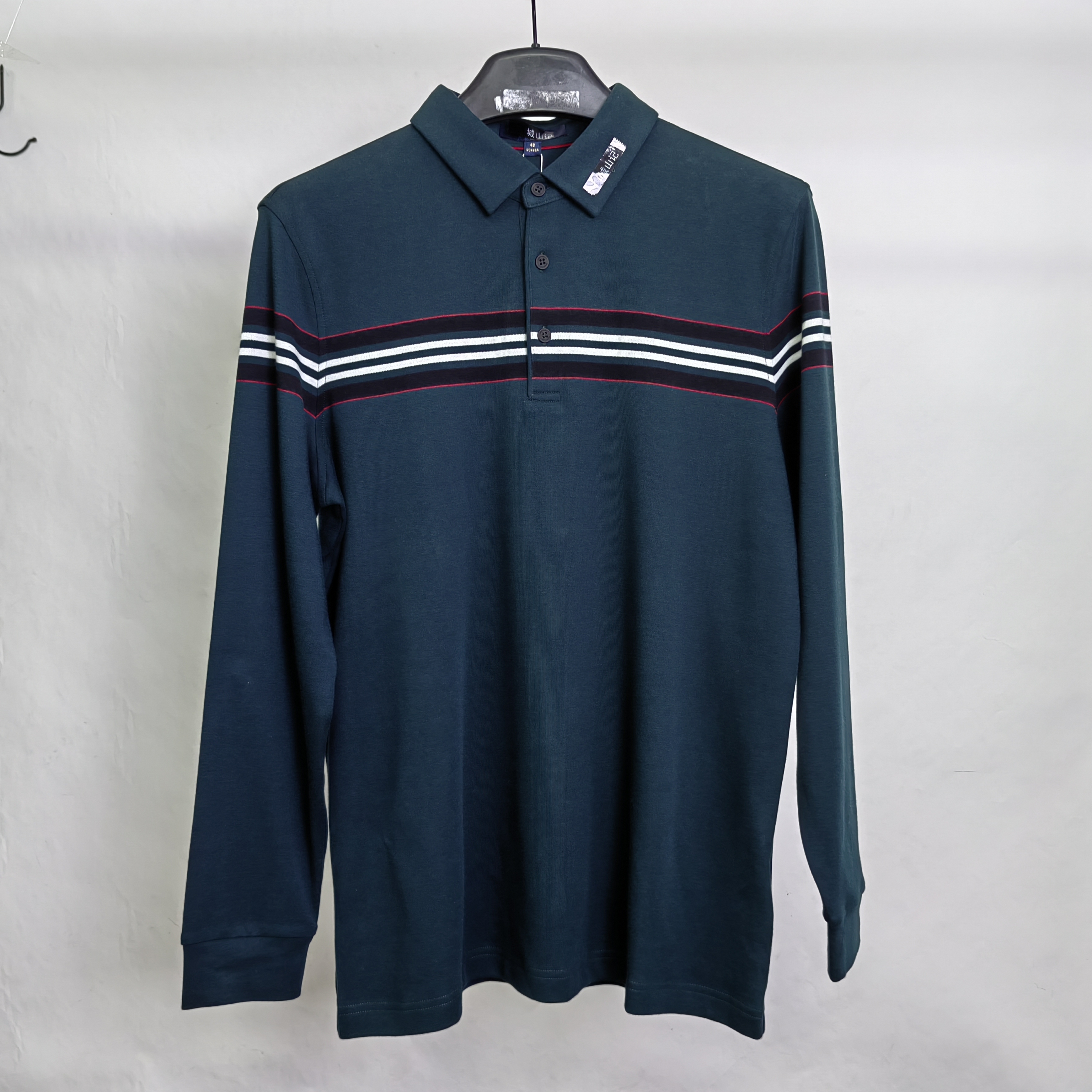 梦家  高端商务T恤  纯棉面料 男装时尚休闲长袖T恤T2436