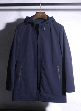 北京依wen 面料含桑蚕丝24045Y1  锦纶+氨纶 充白鸭绒 男士羽绒服