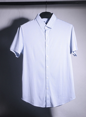 梵思牌职业装 高端衬衫24037C1 纯棉面料 男士休闲中年长袖衬衫